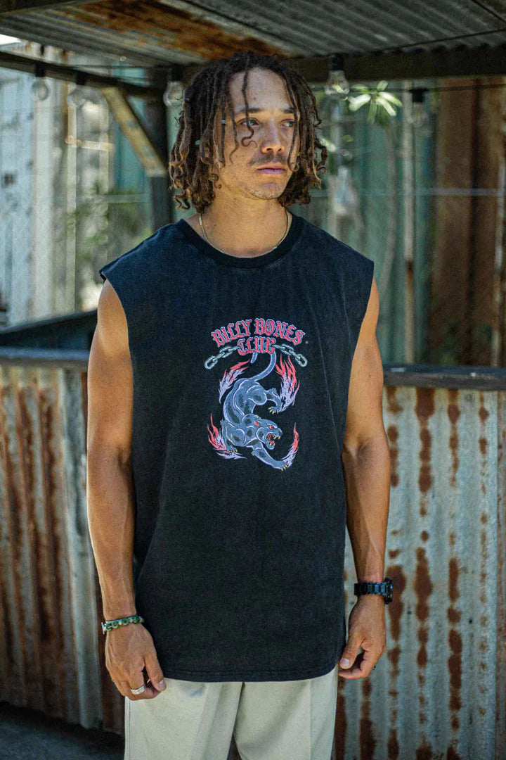 BILLY BONES // Panther TANK VINTAGE BLACK