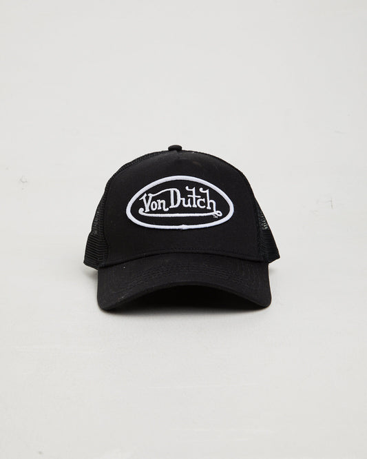 VON DUTCH // Classic Trucker 51 Hat BLACK WHITE