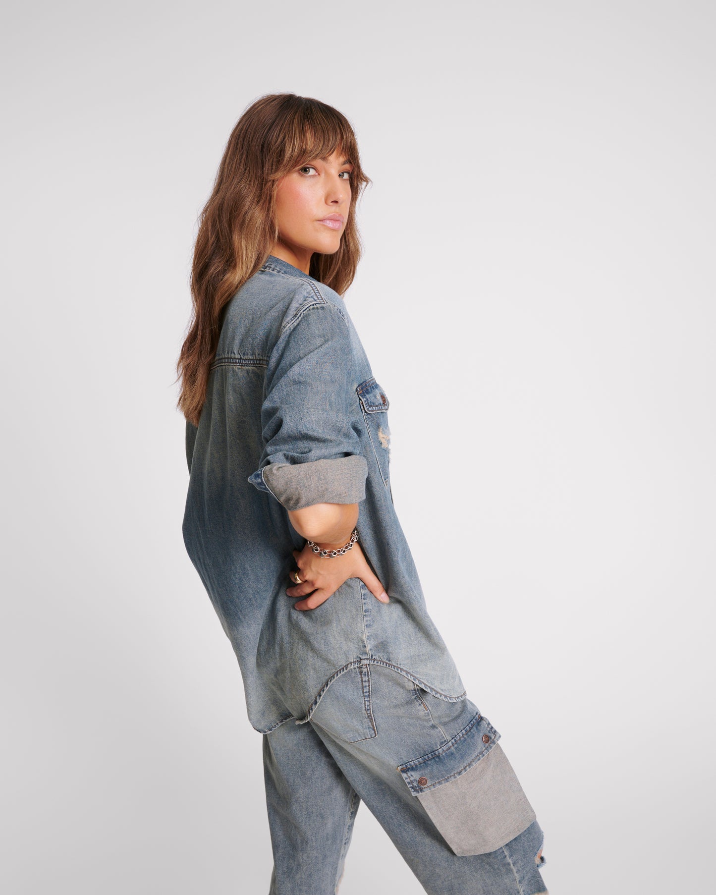 ONE TEASPOON // Everyday Denim Shirt DIRTY BLUE