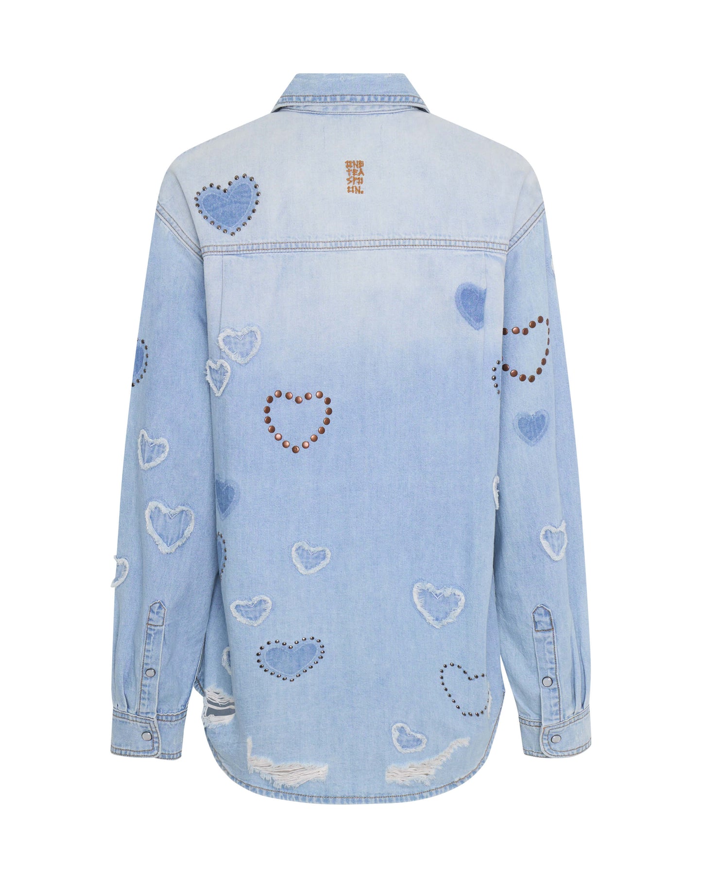 ONE TEASPOON // Studded Everyday Denim Shirt BLUE HEART