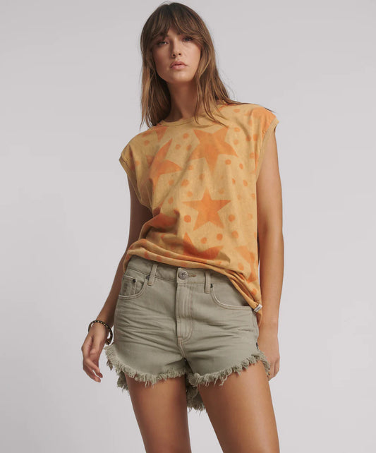 ONE TEASPOON // Outlaws Midwaist Denim Short FADED KHAKI