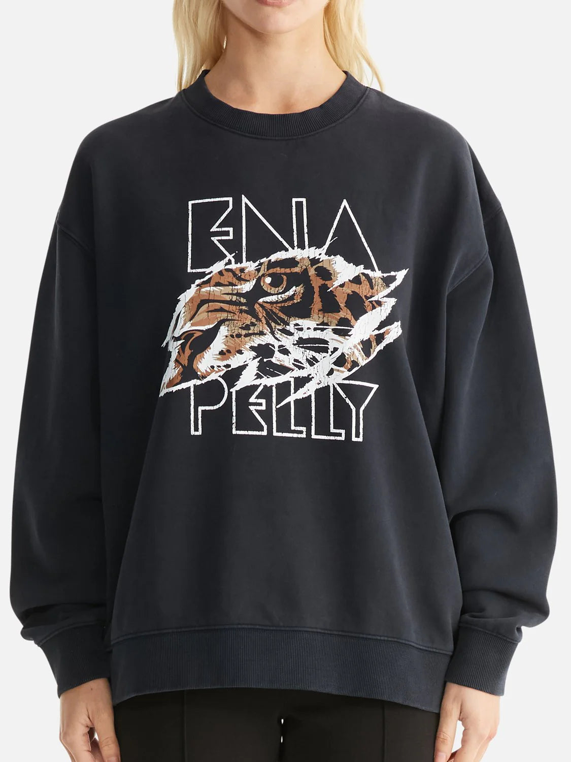 ENA PELLY // Lily OS Tigers Eye Sweater WASHED BLACK