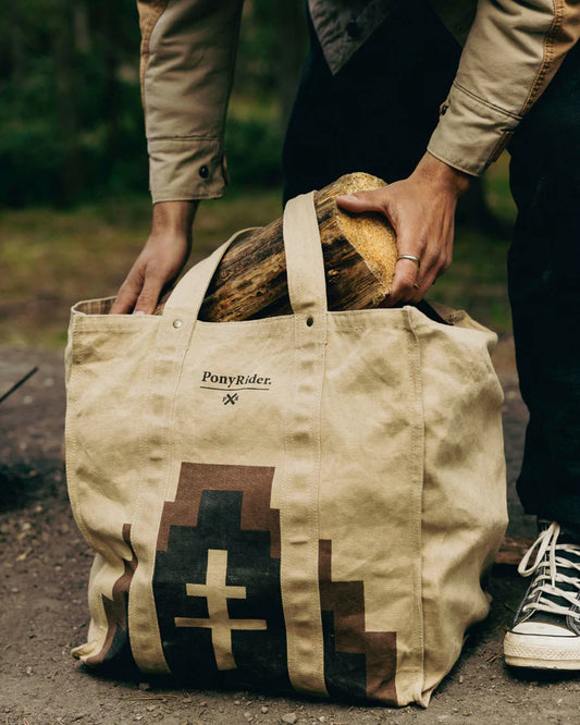 PONY RIDER // Market Tote MOUNTAIN PRINT