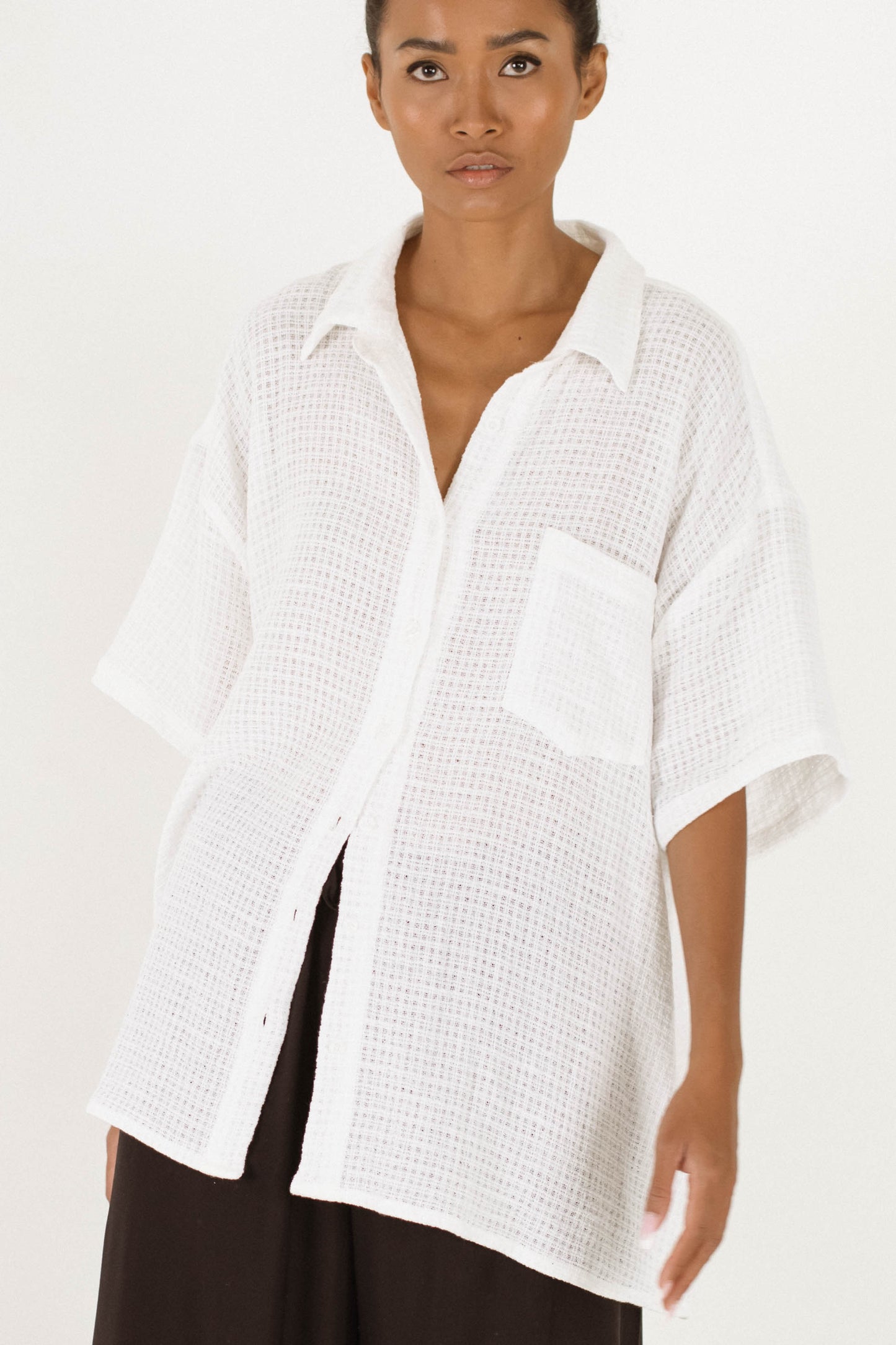 BEIGED // Cheesecloth Shirt WHITE