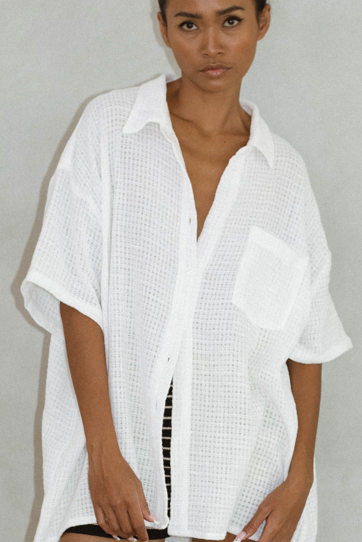 BEIGED // Cheesecloth Shirt WHITE