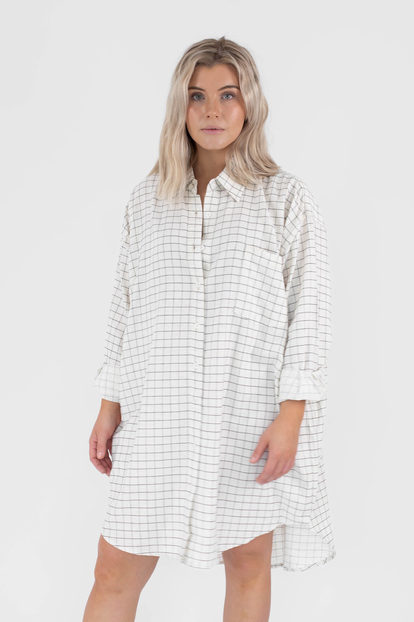 BEIGED // The Everyday Shirt Dress GRID