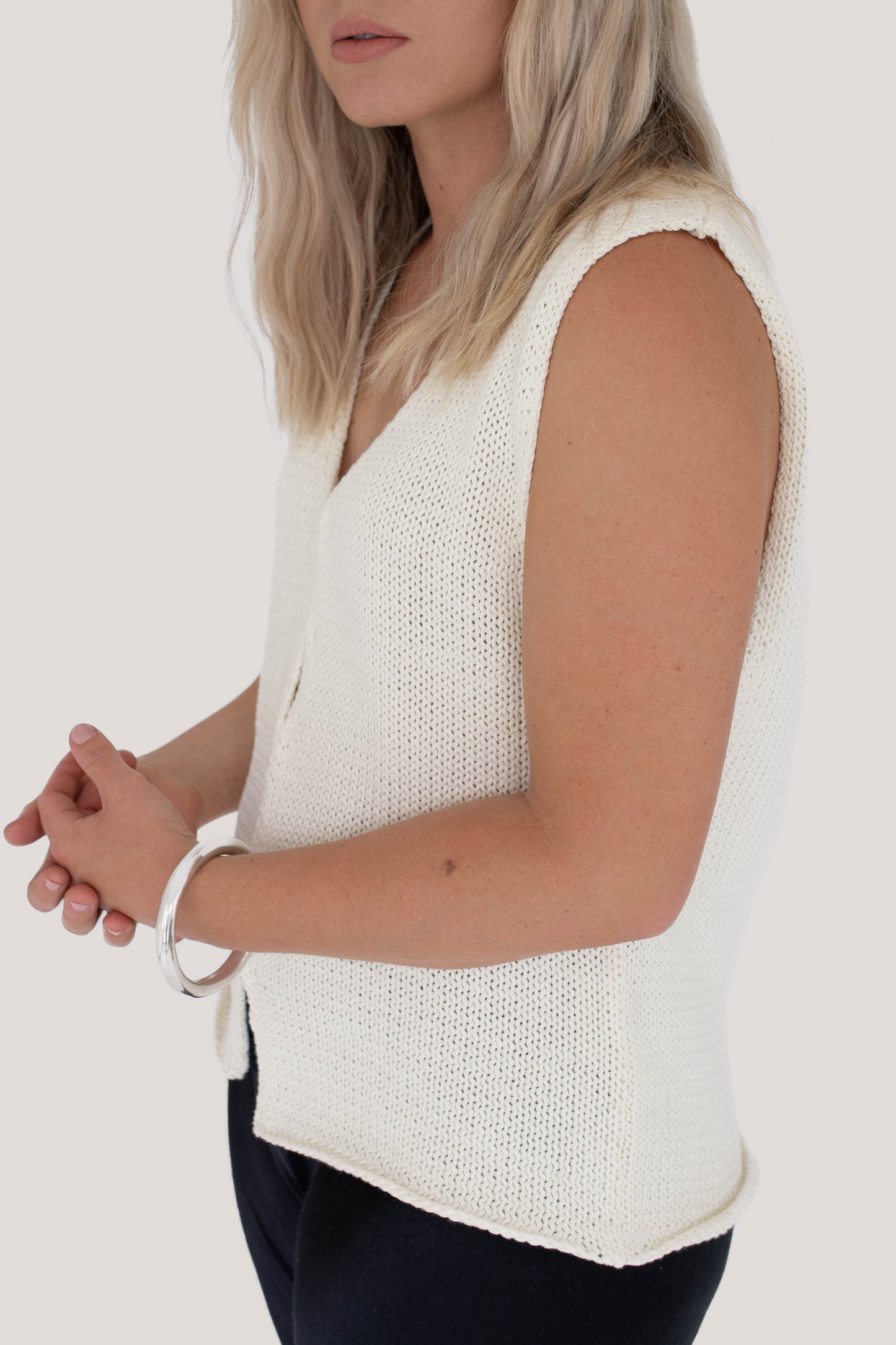 BEIGED // Knit Vest VANILLA