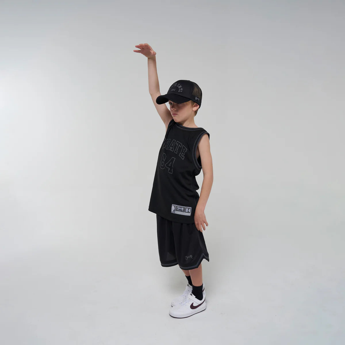 CRATE KIDS // 84 Team Singlet BLACK