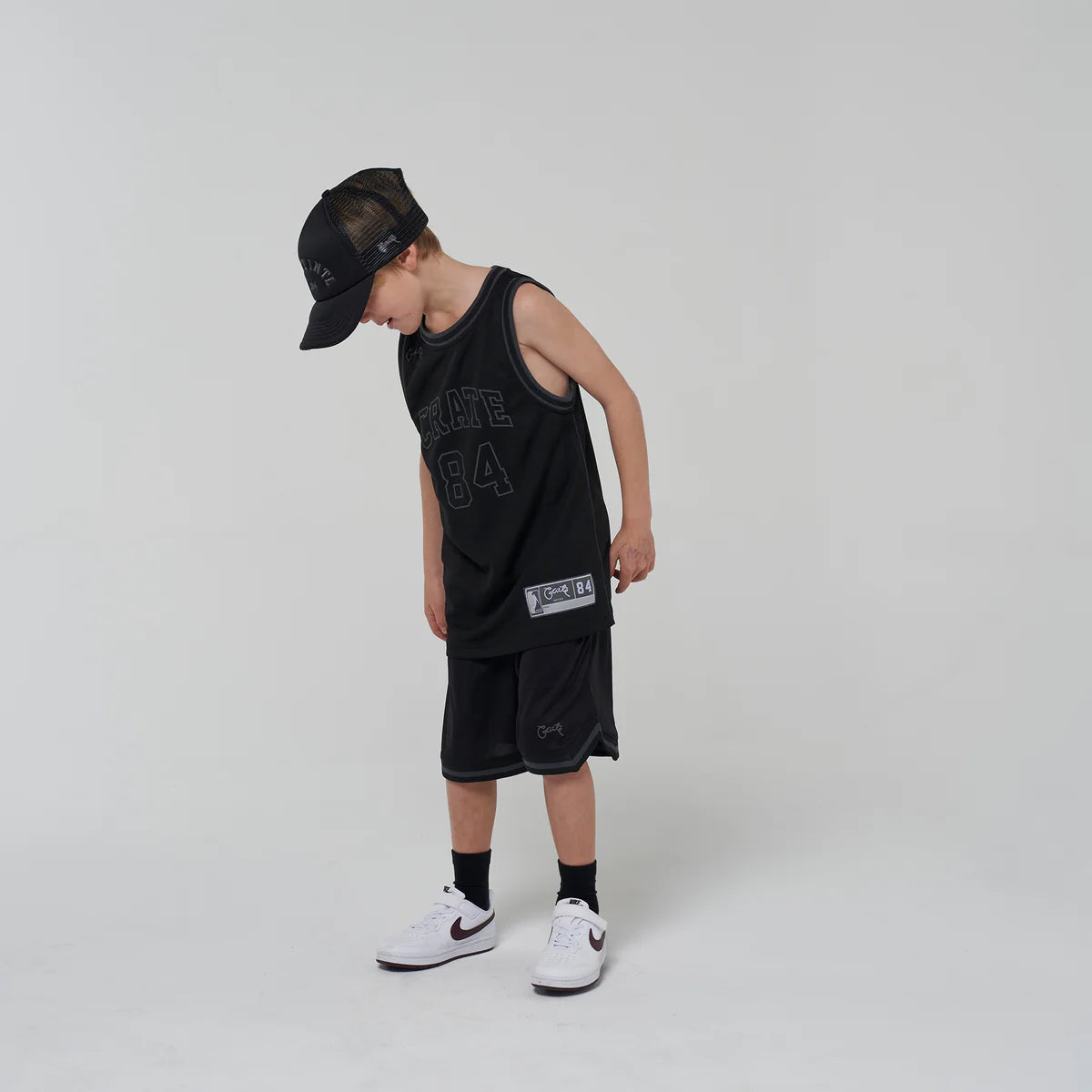 CRATE KIDS // 84 Team Singlet BLACK