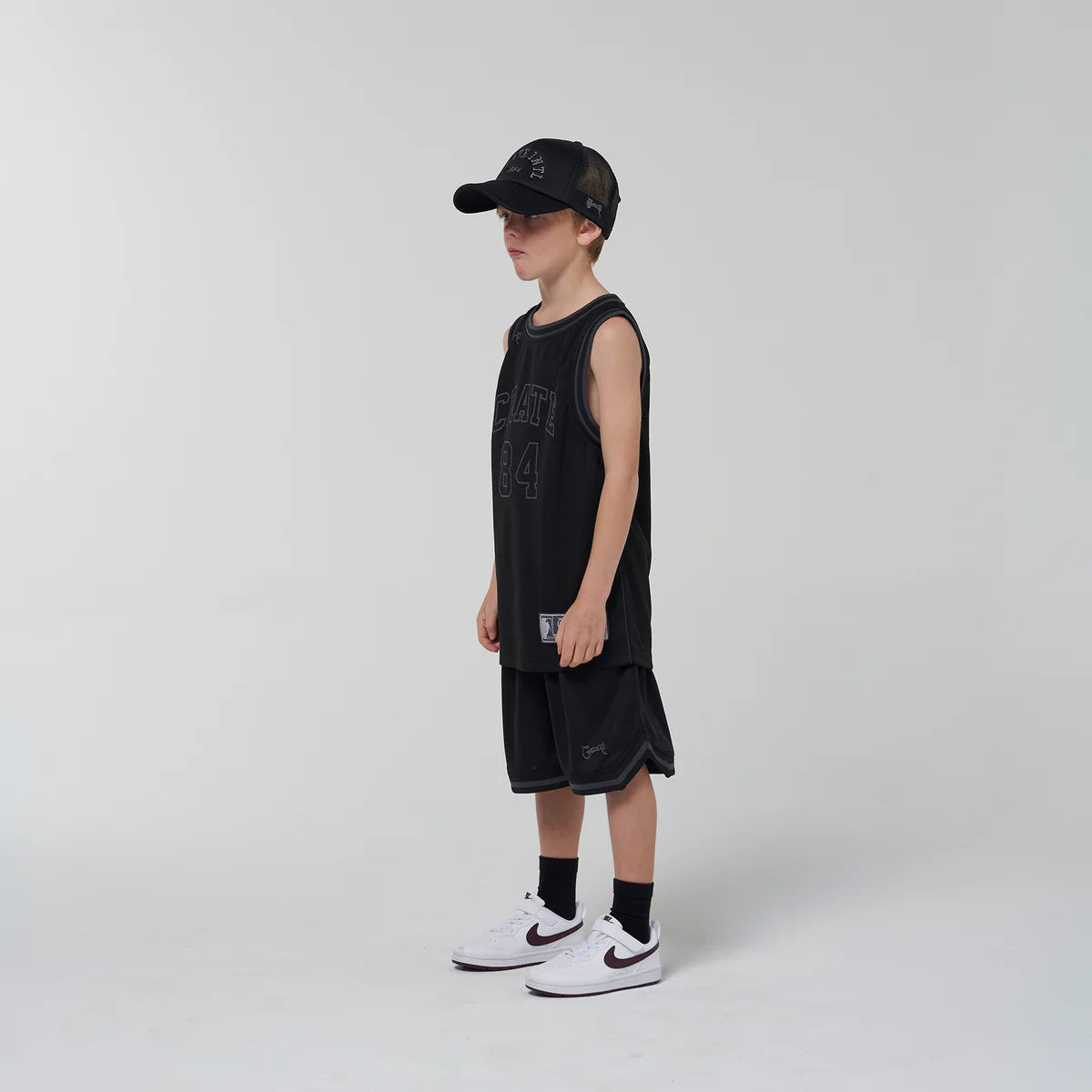 CRATE KIDS // 84 Team Singlet BLACK