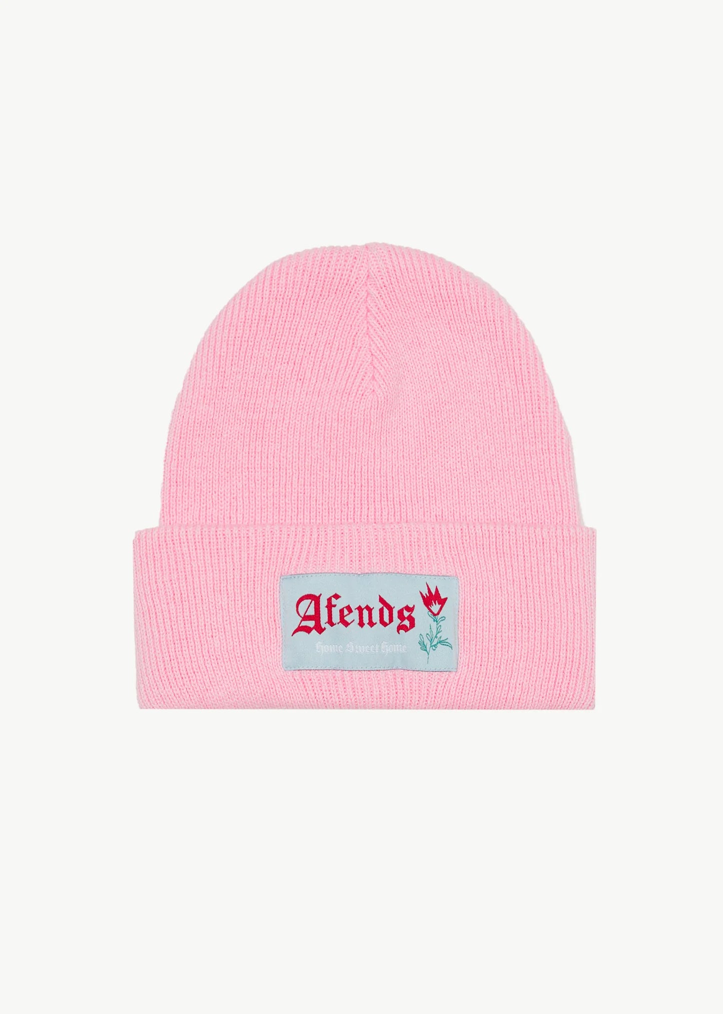 AFENDS // Homely Recycled Knit Beanie PINK