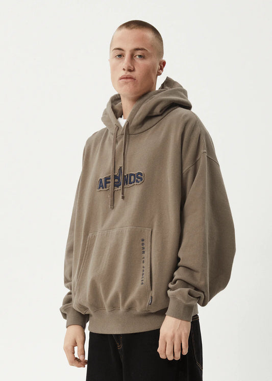 AFENDS // Antic Boxy Pull On Hood FOSSIL