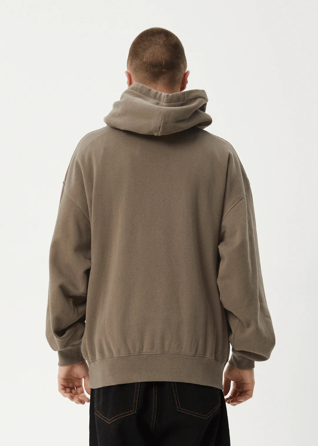 AFENDS // Antic Boxy Pull On Hood FOSSIL