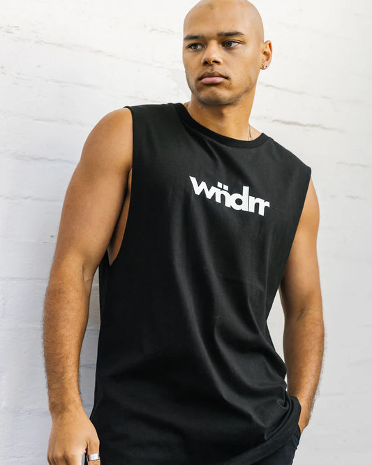 WNDRR // Ascend Muscle Top BLACK