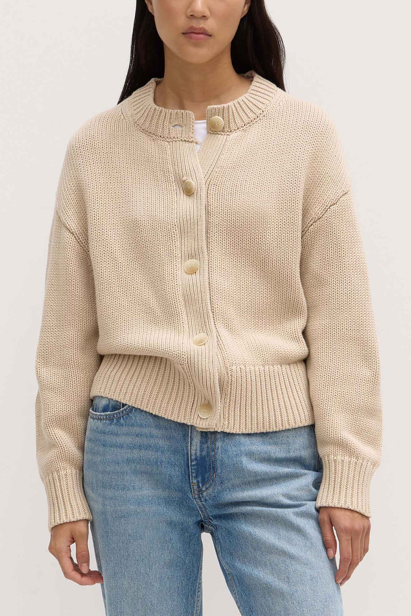 ASSEMBLY LABEL // Ava Knit Cardi NATURAL