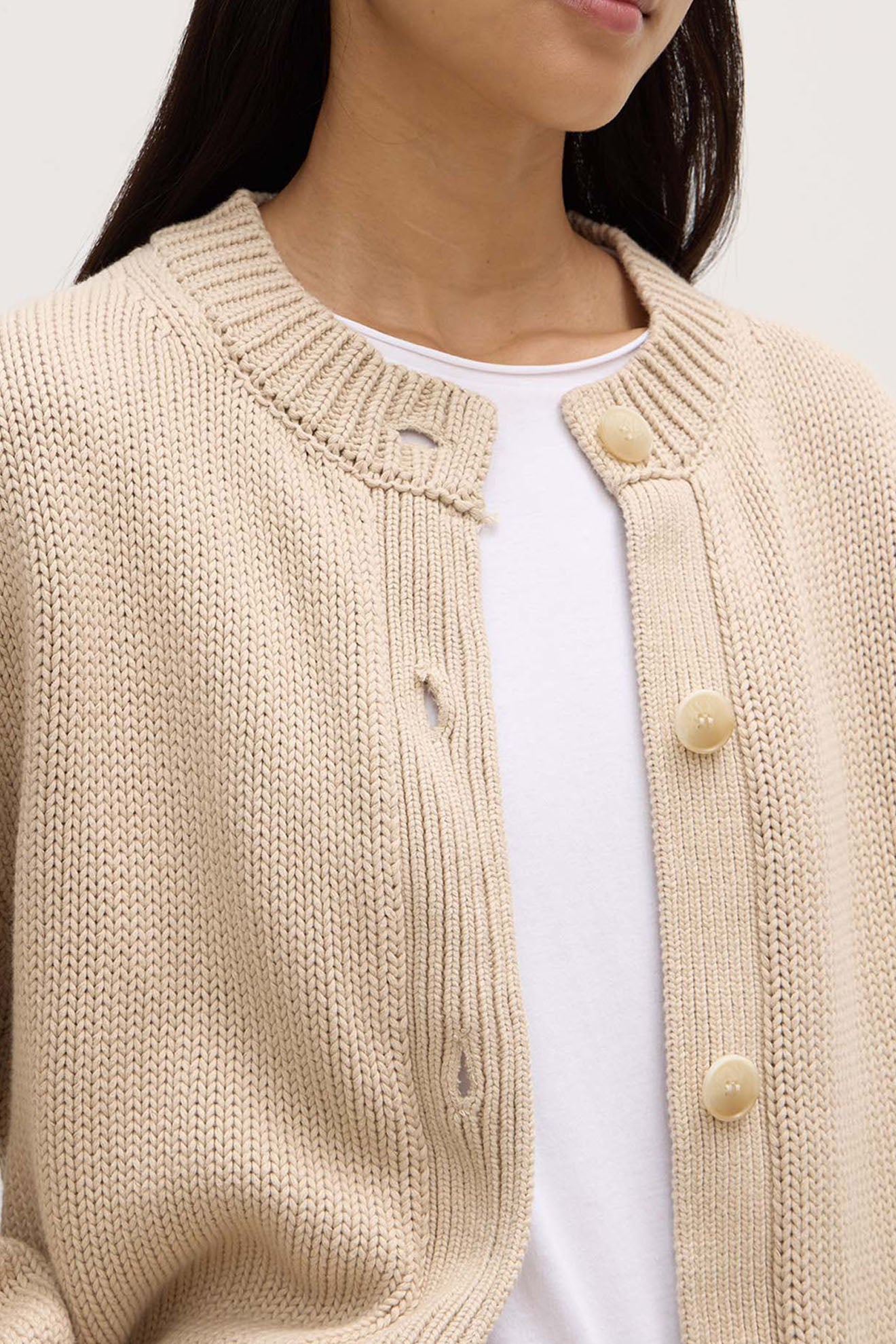 ASSEMBLY LABEL // Ava Knit Cardi NATURAL