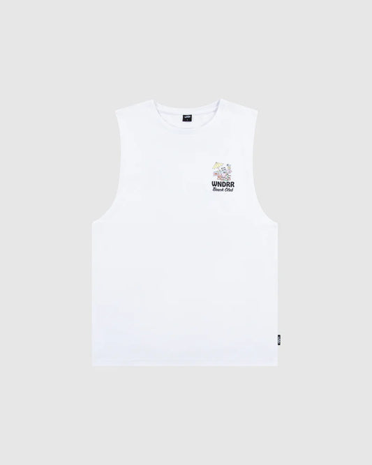 WNDRR // Beach Club Muscle Top WHITE