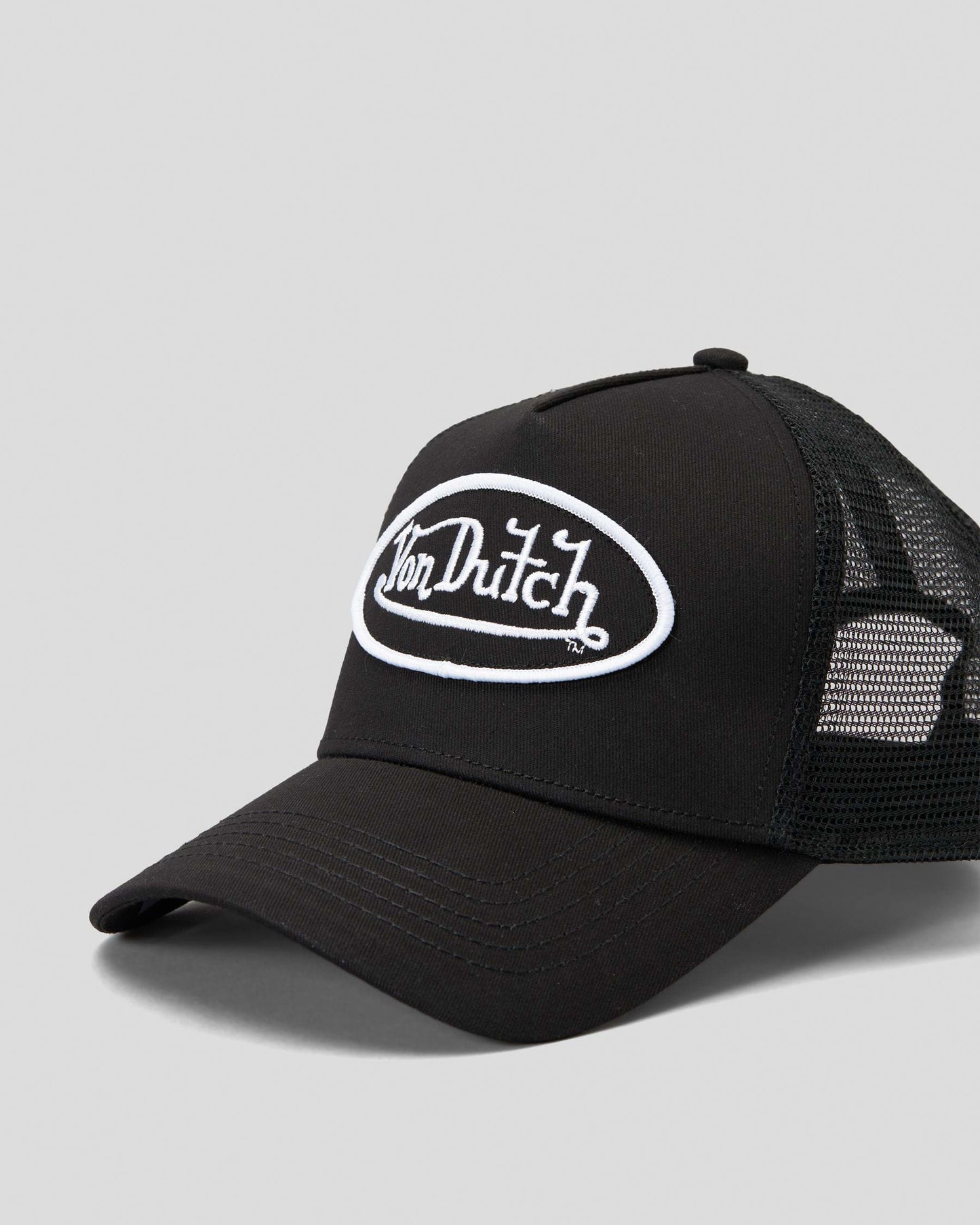 VON DUTCH // Classic Trucker 51 Hat BLACK WHITE