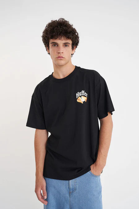 HUFFER // Block Tee Cheesy BLACK