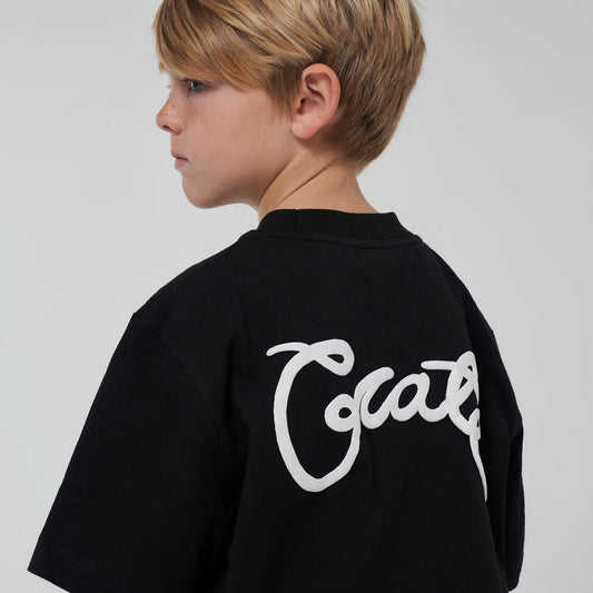 CRATE KIDS // Scripted Box Fit T-Shirt BLACK