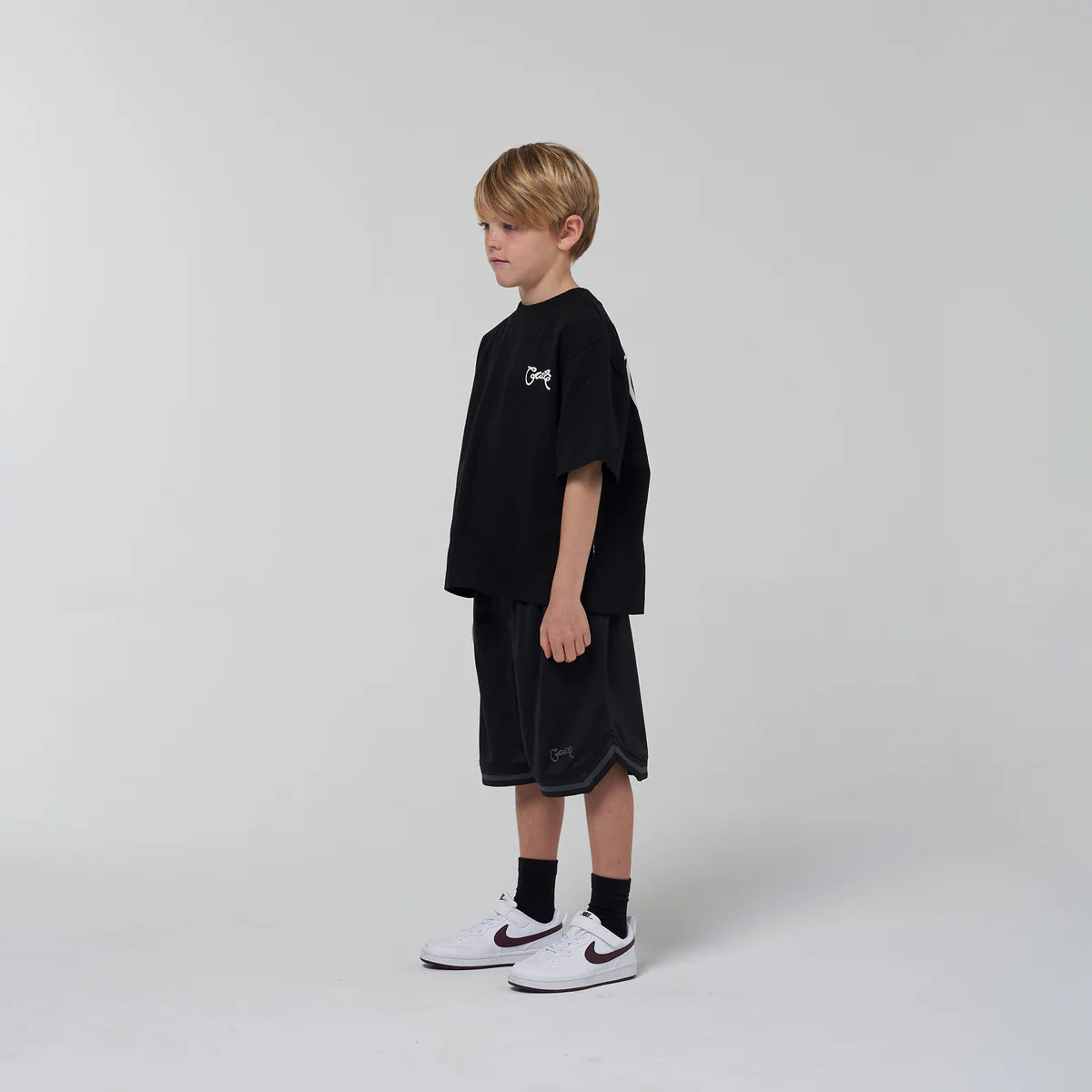 CRATE KIDS // Scripted Box Fit T-Shirt BLACK