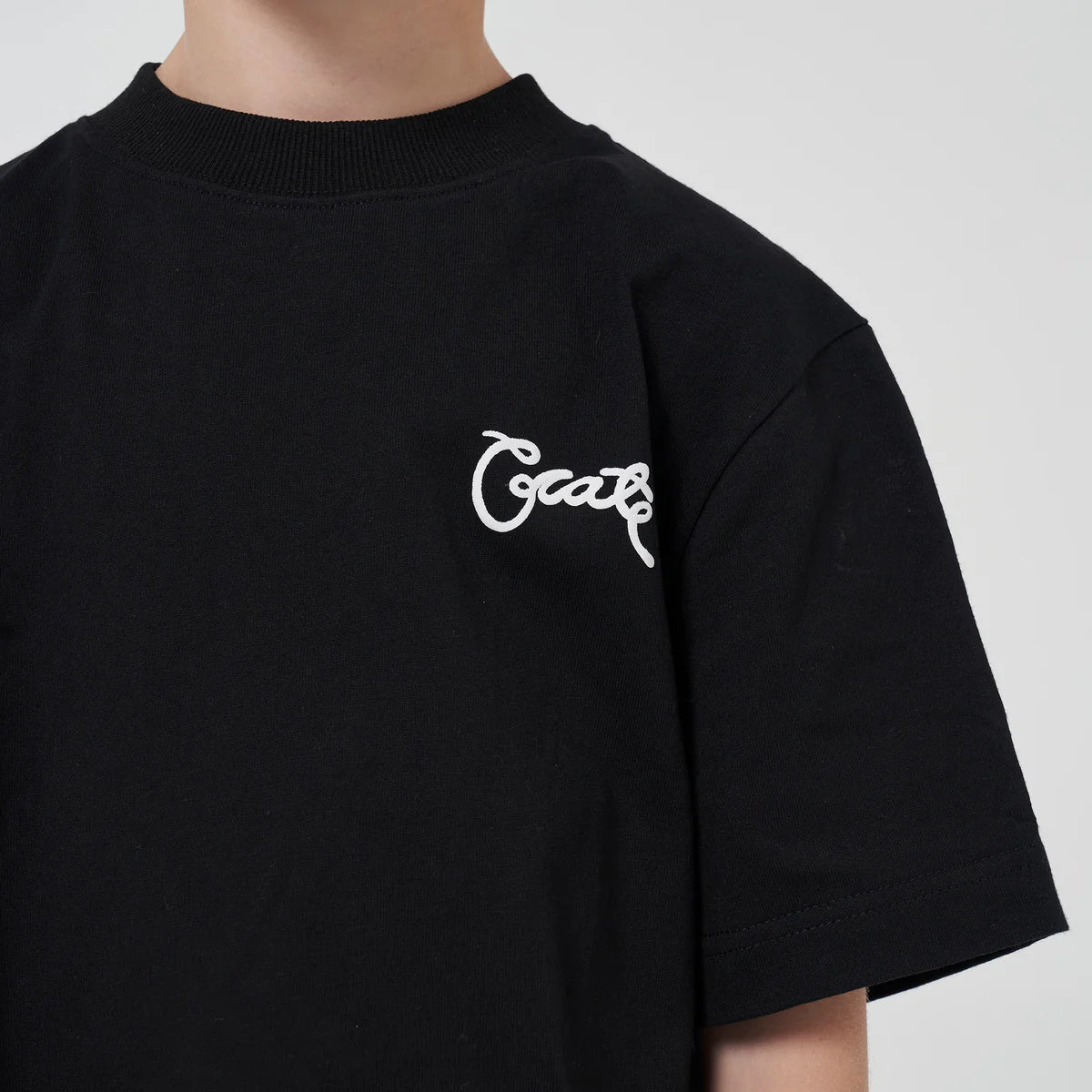 CRATE KIDS // Scripted Box Fit T-Shirt BLACK