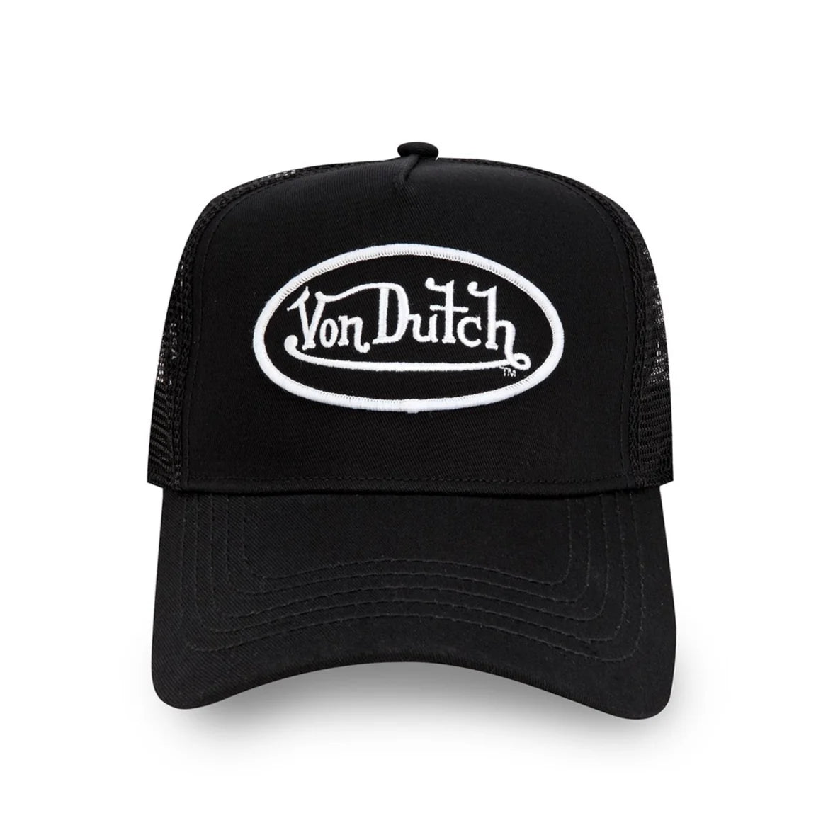 VON DUTCH // Classic Trucker 51 Hat BLACK WHITE