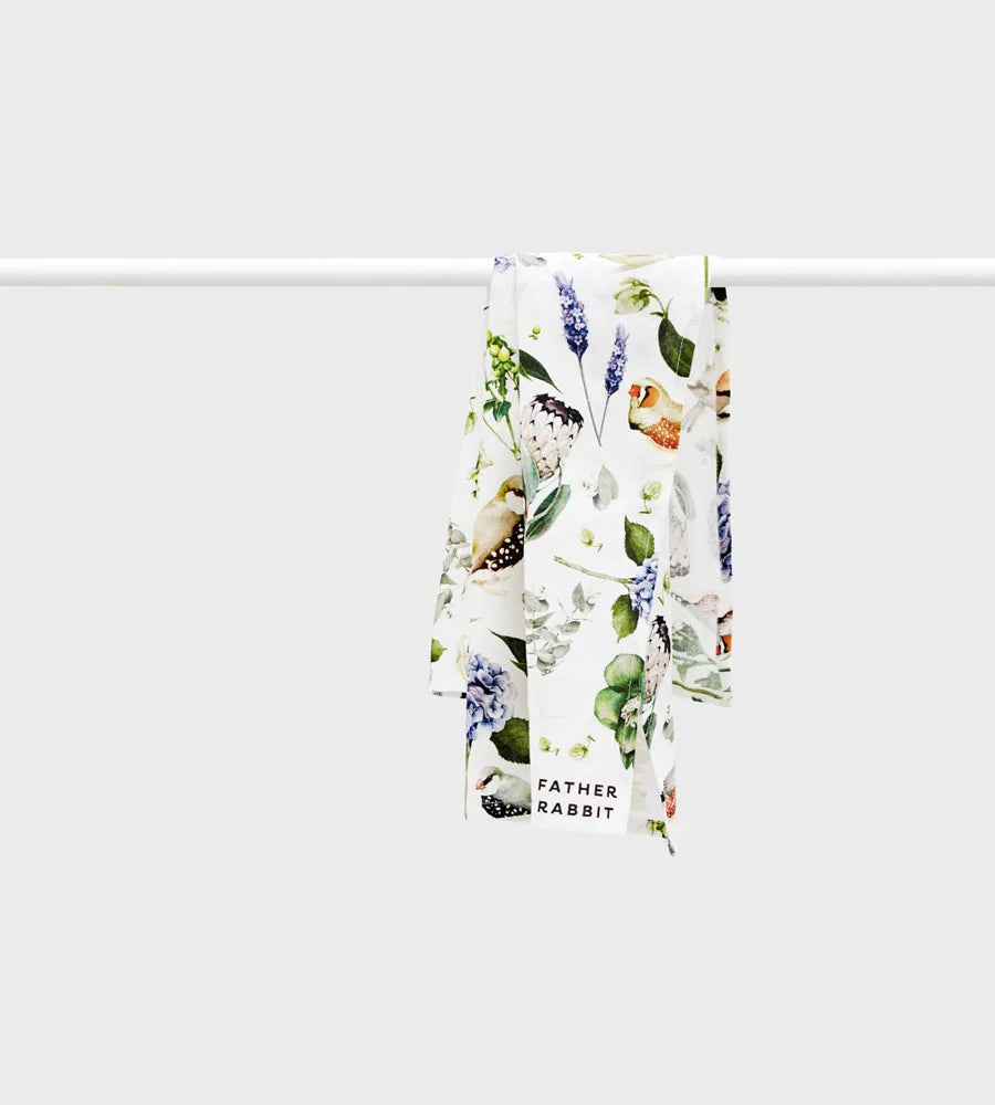 FATHER RABBIT // Tea Towel BOTANICA CREAM