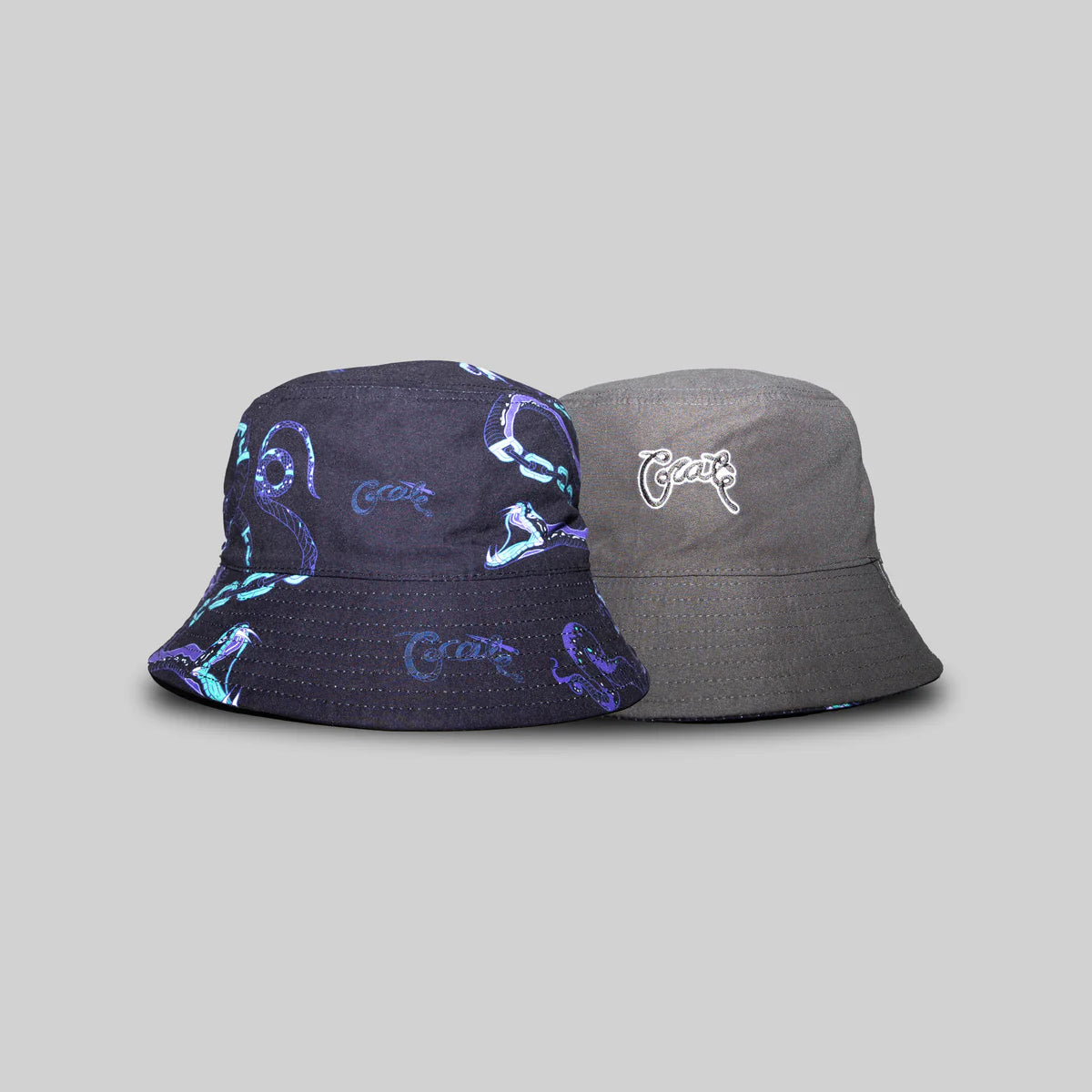 CRATE KIDS // Chained Snake Bucket Hat BLACK/CHIA