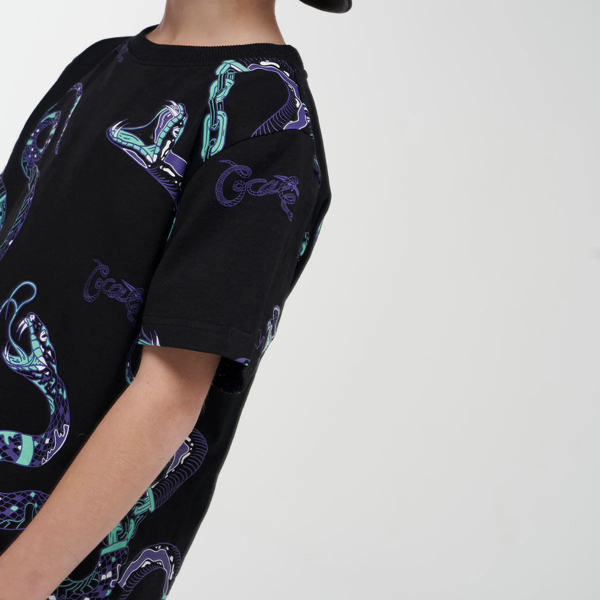 CRATE KIDS // Chained Snake T-Shirt BLACK