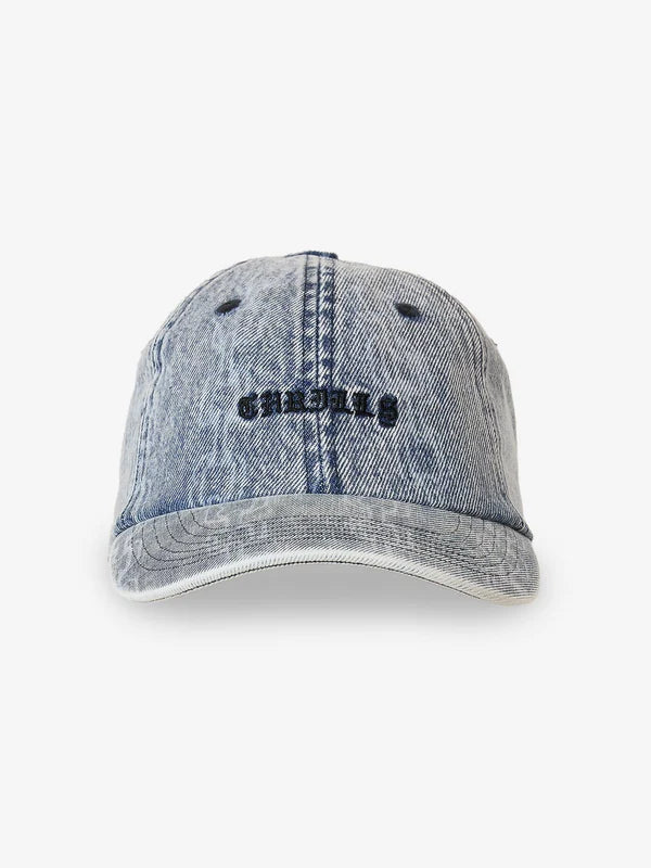 THRILLS // Chain Reaction 6 Panel Cap FADED RINSE INDIGO