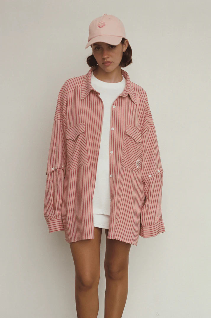 COMMONPLACE // Classico Overshirt PINK/RED