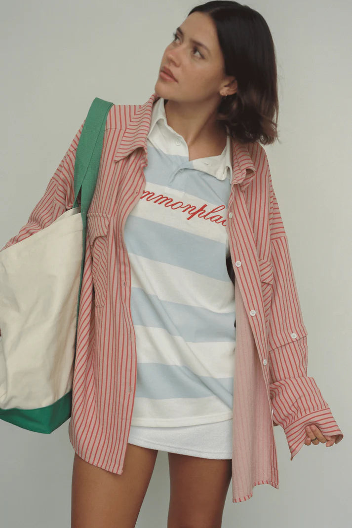 COMMONPLACE // Classico Overshirt PINK/RED