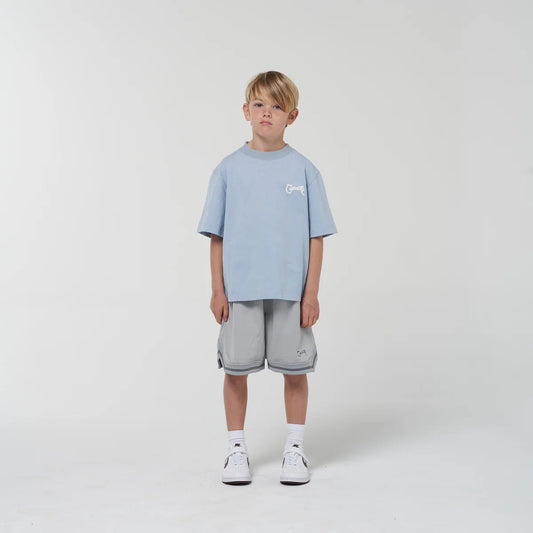 CRATE KIDS // Scripted Box Fit T-Shirt LIGHT BLUE