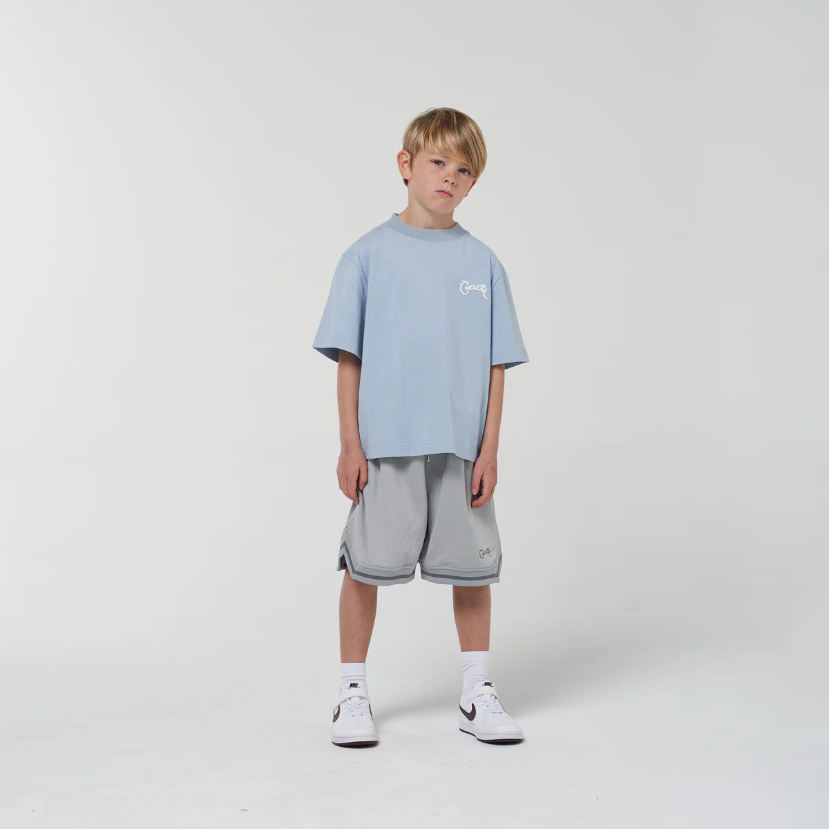 CRATE KIDS // Scripted Box Fit T-Shirt LIGHT BLUE