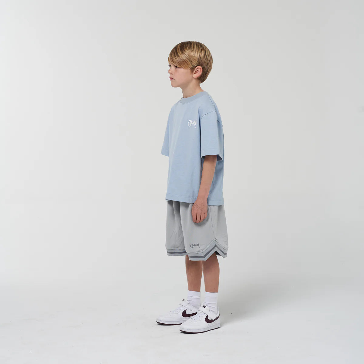 CRATE KIDS // Scripted Box Fit T-Shirt LIGHT BLUE