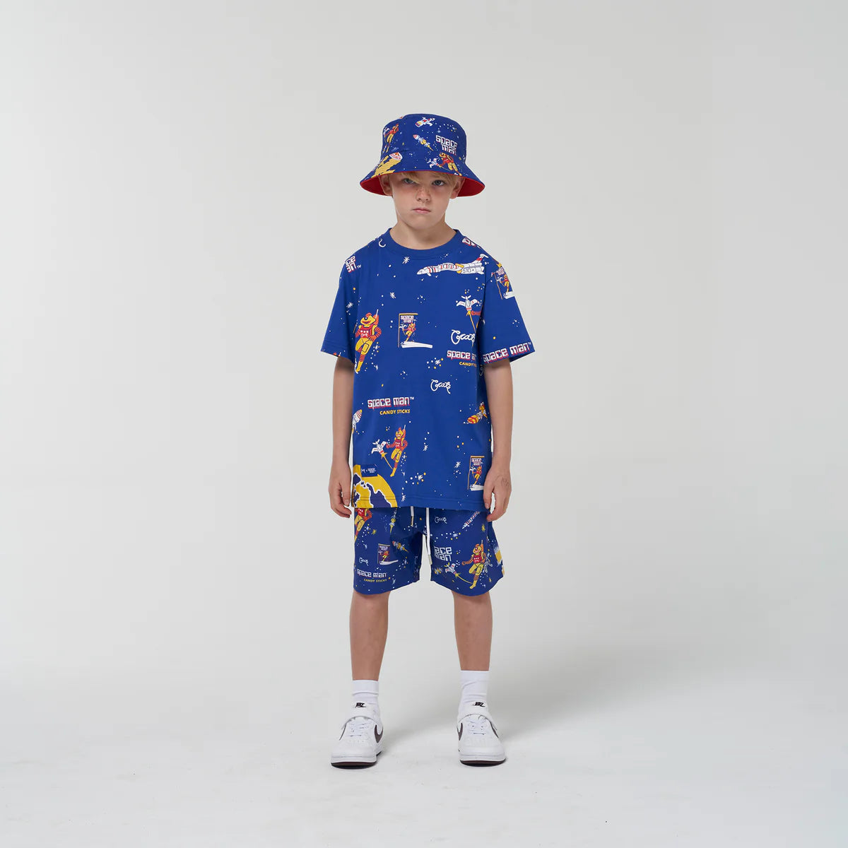 CRATE KIDS // Crate Kids X Spaceman Candy Script T-Shirt BLUE