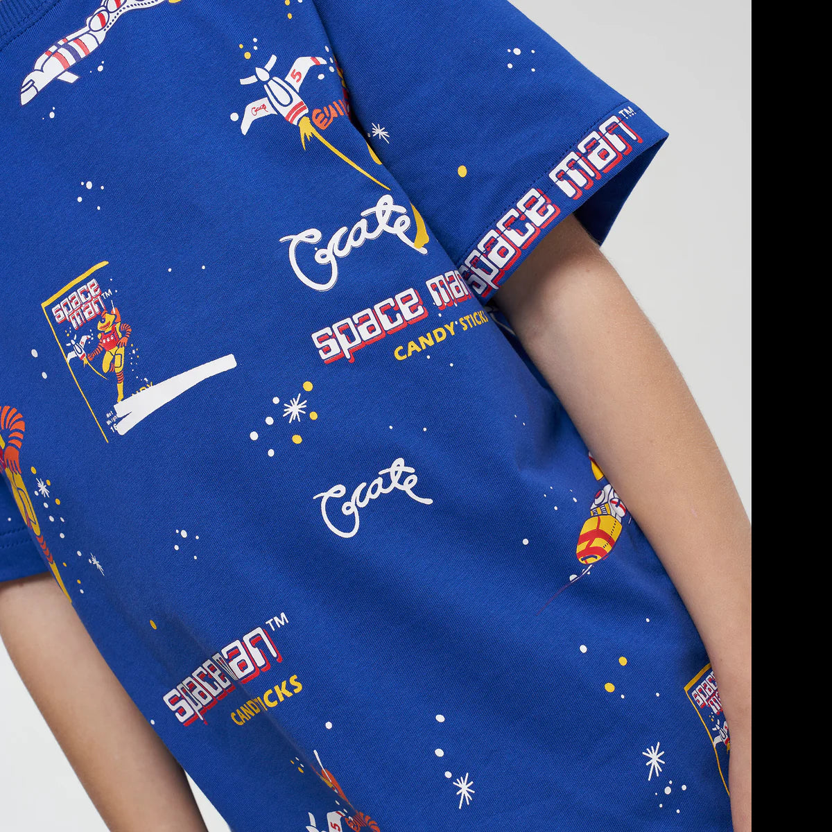 CRATE KIDS // Crate Kids X Spaceman Candy Script T-Shirt BLUE