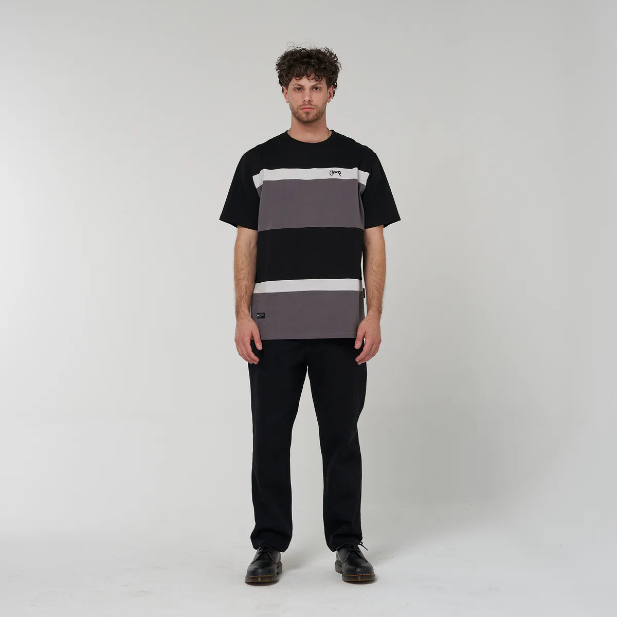 CRATE // Colour Blocking Tee BLACK/DARK GREY/LIGHT GREY