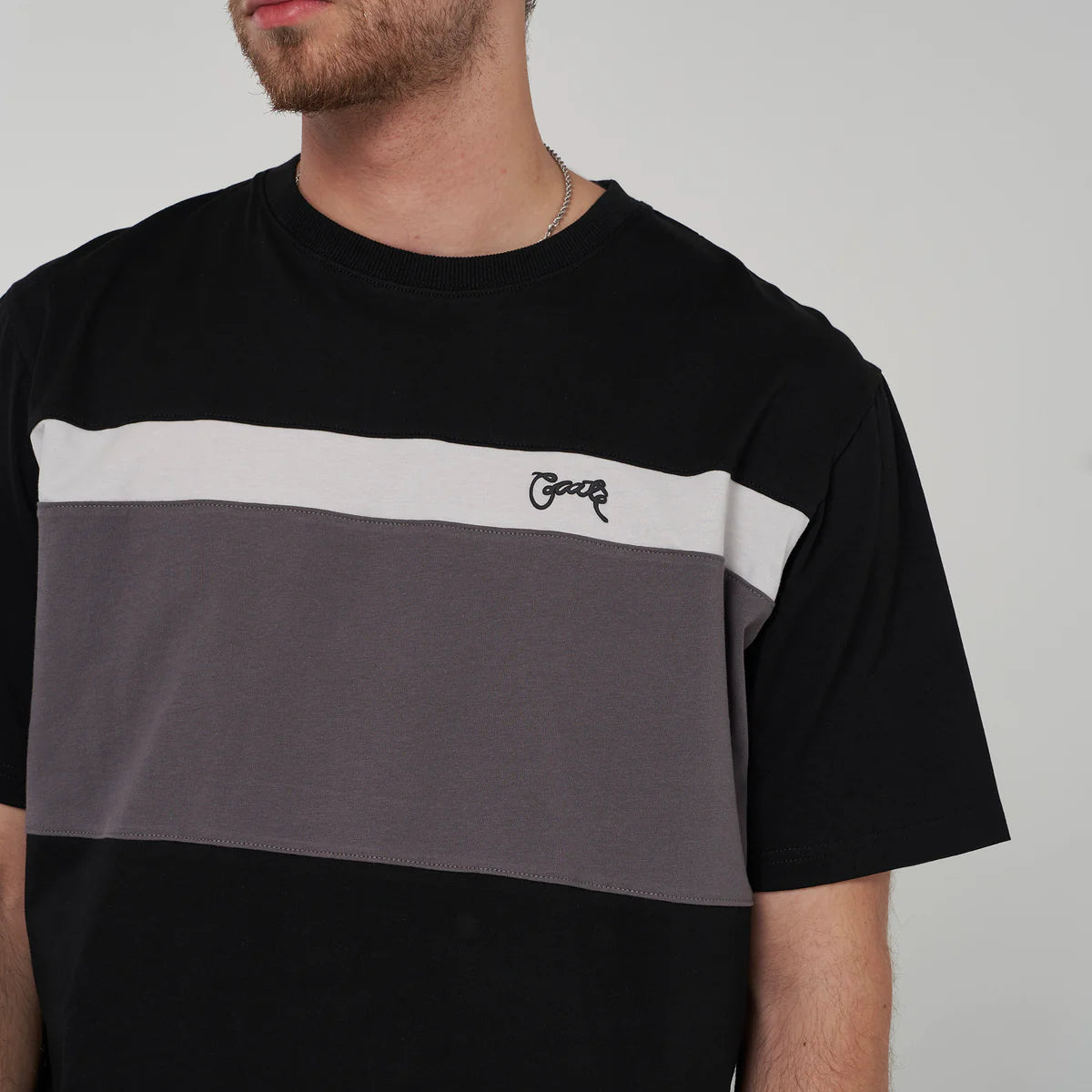 CRATE // Colour Blocking Tee BLACK/DARK GREY/LIGHT GREY