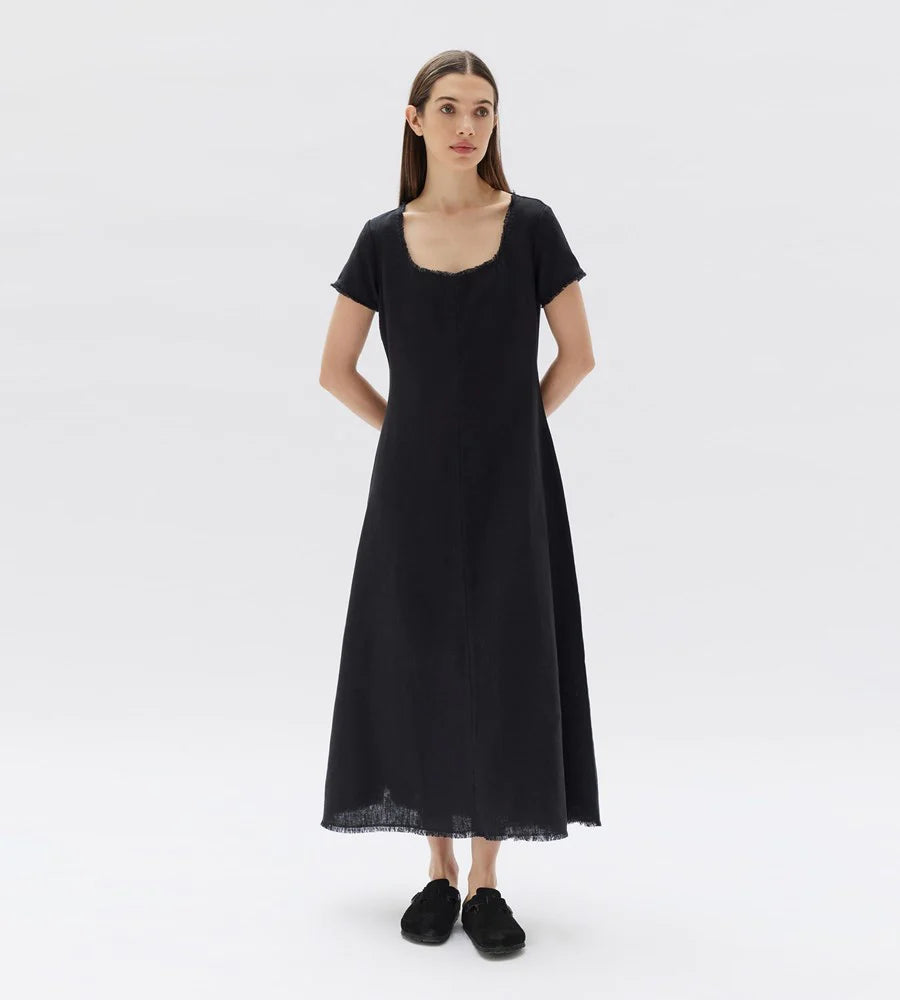 ASSEMBLY LABEL // Catalina Linen Dress BLACK