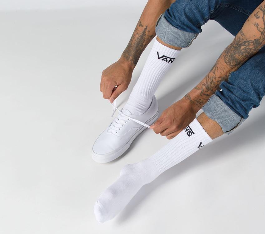 VANS // Classic Crew Socks WHITE