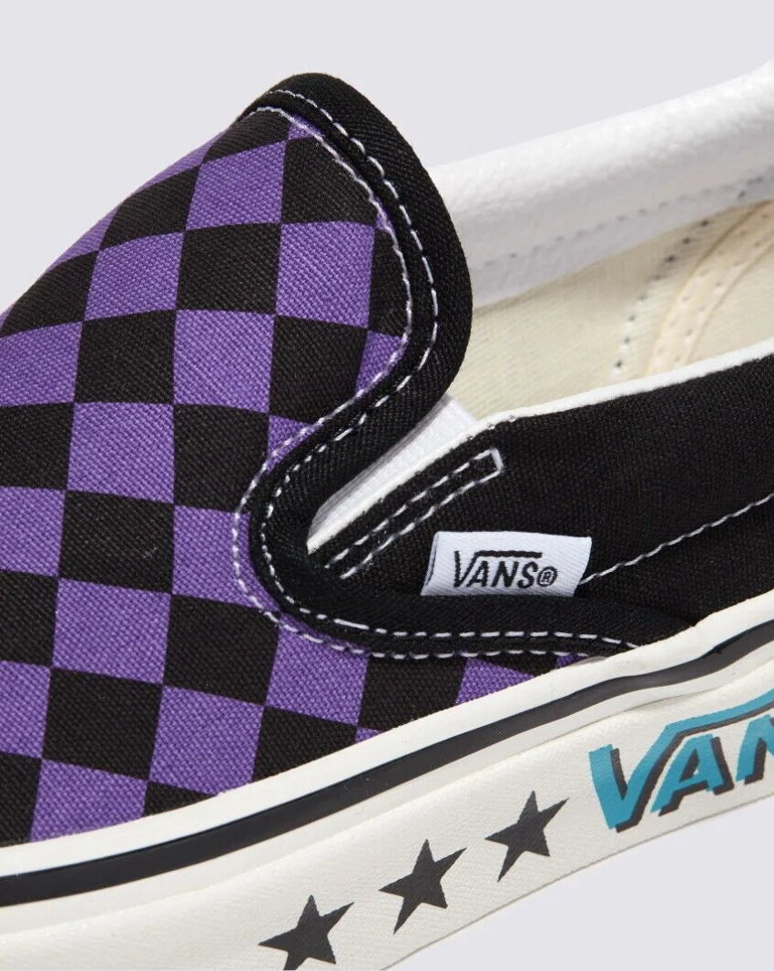 VANS Classic Slip On 98 DX Diamond Check PURPLE BLACK