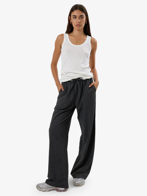 THRILLS // Colby Drawstring Pant CHARCOAL PINSTRIPE