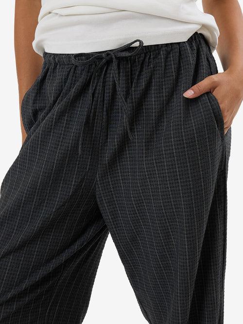 THRILLS // Colby Drawstring Pant CHARCOAL PINSTRIPE