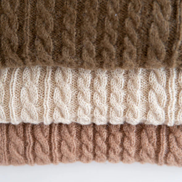 S O P H I E // Cosy Cable Scarf KHAKI