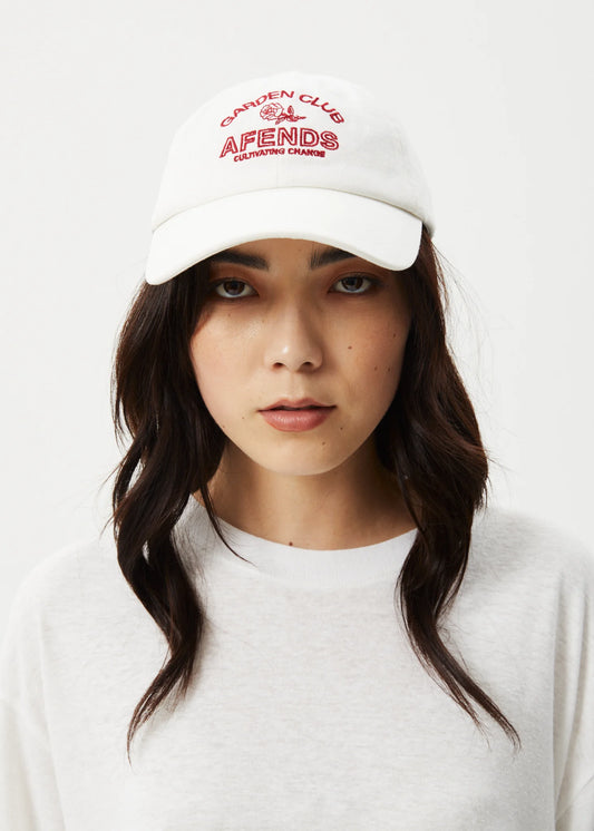 AFENDS // Cultivate Panelled Cap WHITE