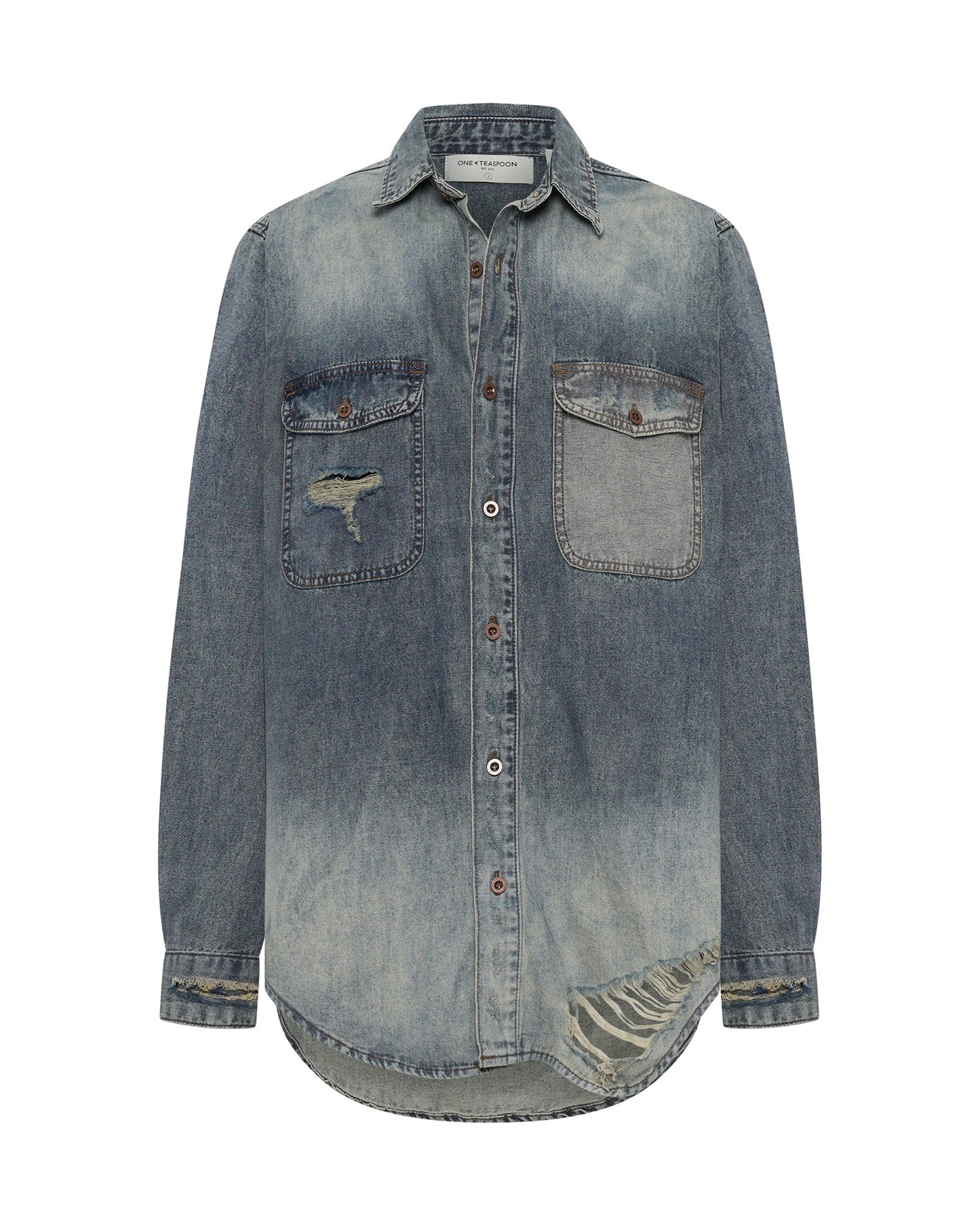 ONE TEASPOON // Everyday Denim Shirt DIRTY BLUE