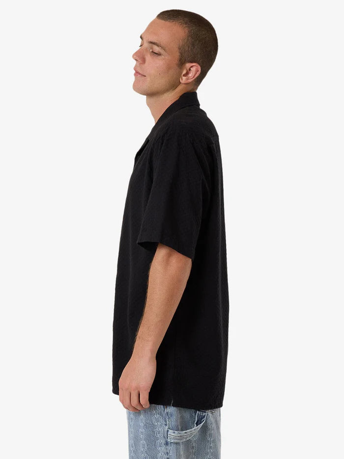 THRILLS // Distortion Bowling Shirt BLACK