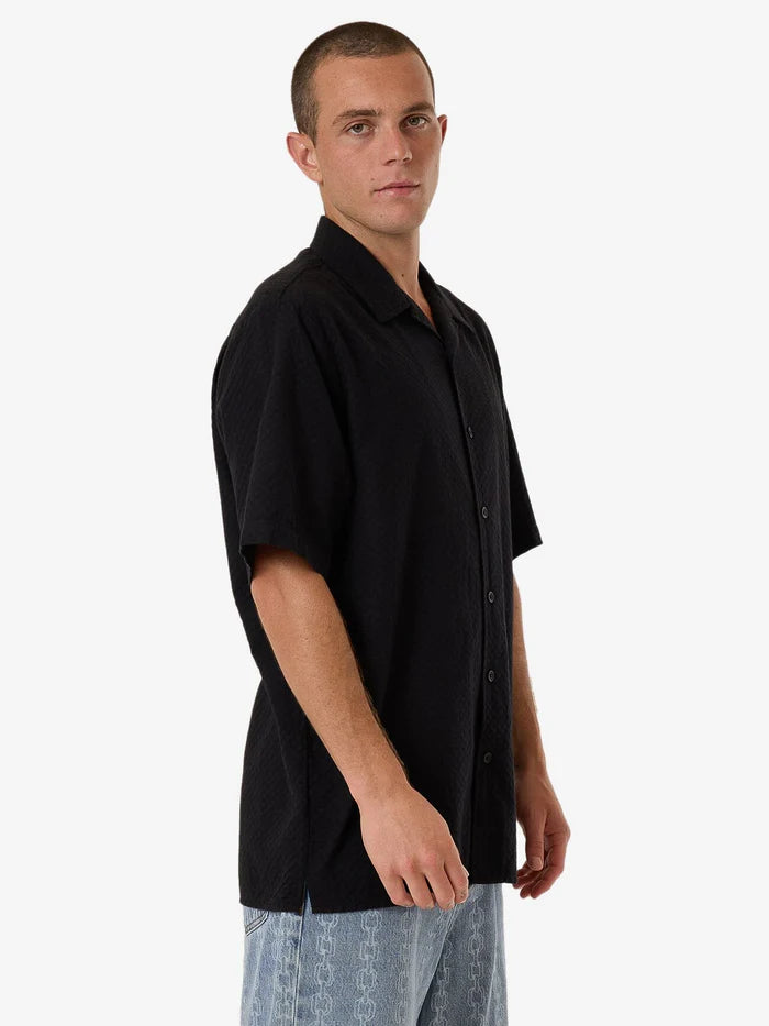 THRILLS // Distortion Bowling Shirt BLACK